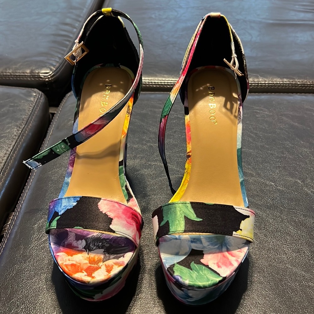 Floral Wedge Heels